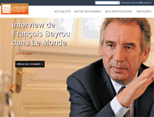 Tablet Screenshot of mouvementdemocrate.fr